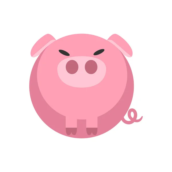 Płaskie ilustracja świnia — Wektor stockowy