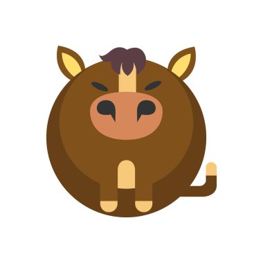 At düz illüstrasyon