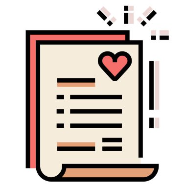 Evli sertifika Linecolor illüstrasyon