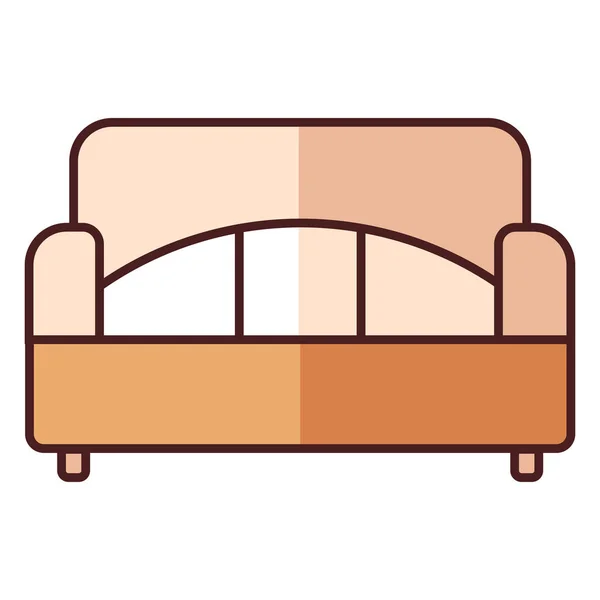 Couch LineColor ilustração — Vetor de Stock