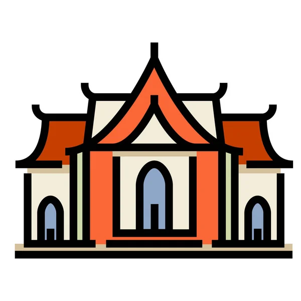 Linecolor Temple illustration — Image vectorielle