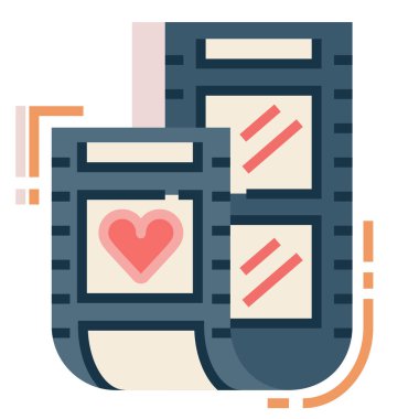 Çift bellek düz illüstrasyon