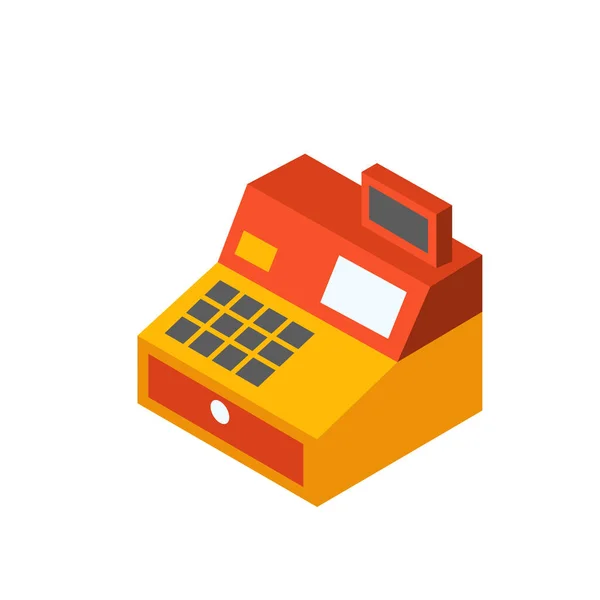 Cash Register Flat Icon — Stock Vector