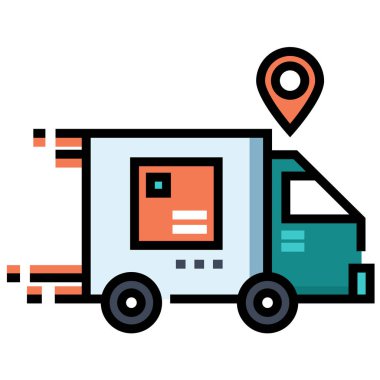 Teslimat servisi Linecolor illüstrasyon