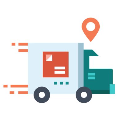 Teslimat servisi düz illüstrasyon