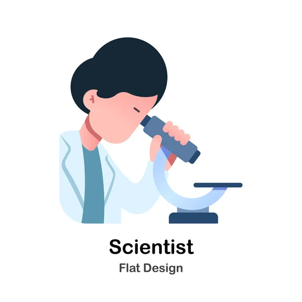 科学家平的例证 — 图库矢量图片