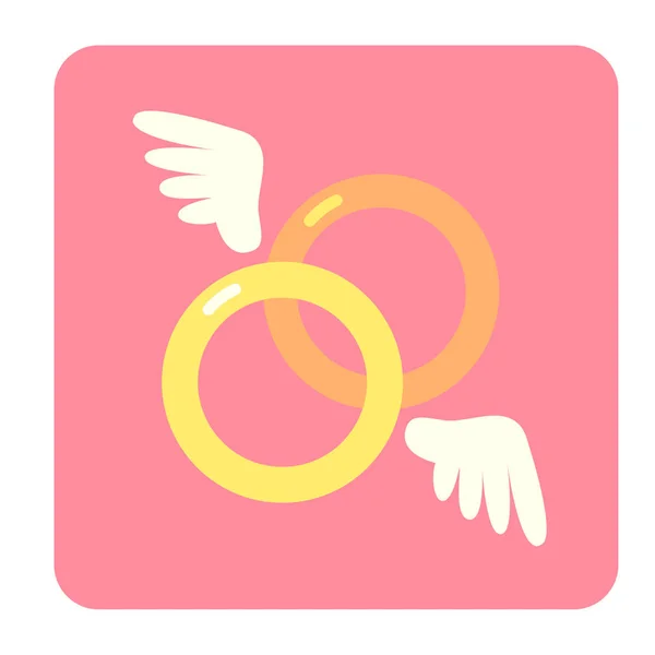 Icône plate de règne de mariage — Image vectorielle
