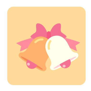 Düğün çanı düz simgesi