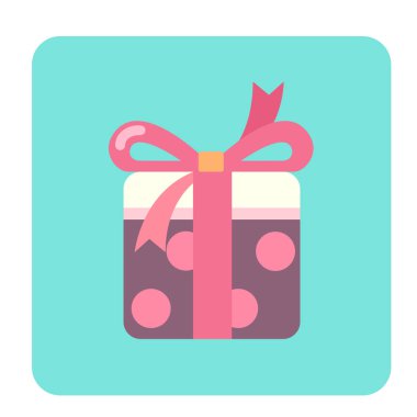 Düğün hediye düz simgesi