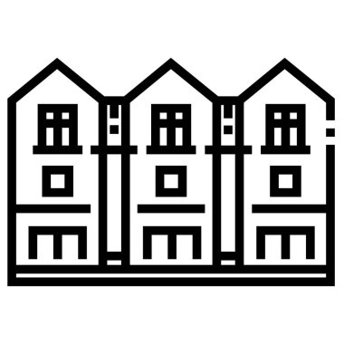 Townhouse hat illüstrasyon