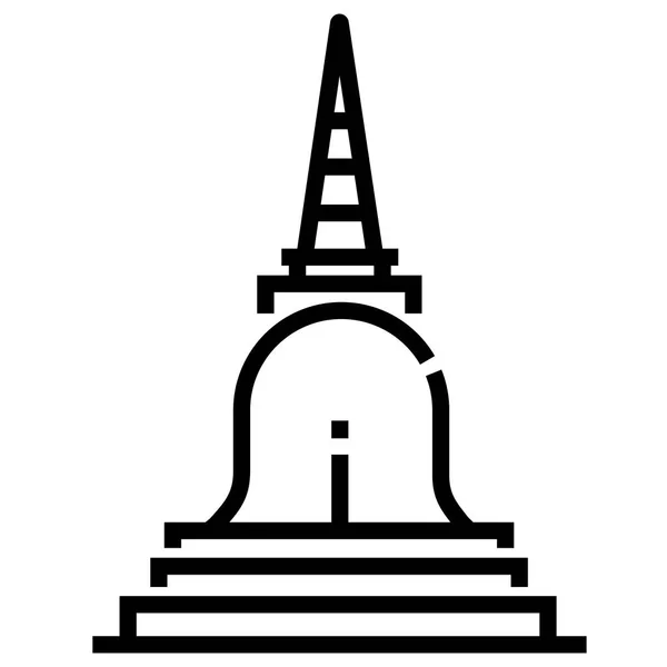 Ilustracja linia Pagoda — Wektor stockowy