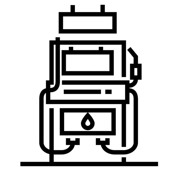 Gasolinera Línea ilustración — Archivo Imágenes Vectoriales