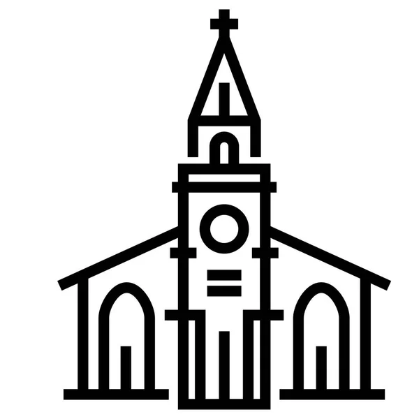 Ilustracja Kościół linii — Wektor stockowy