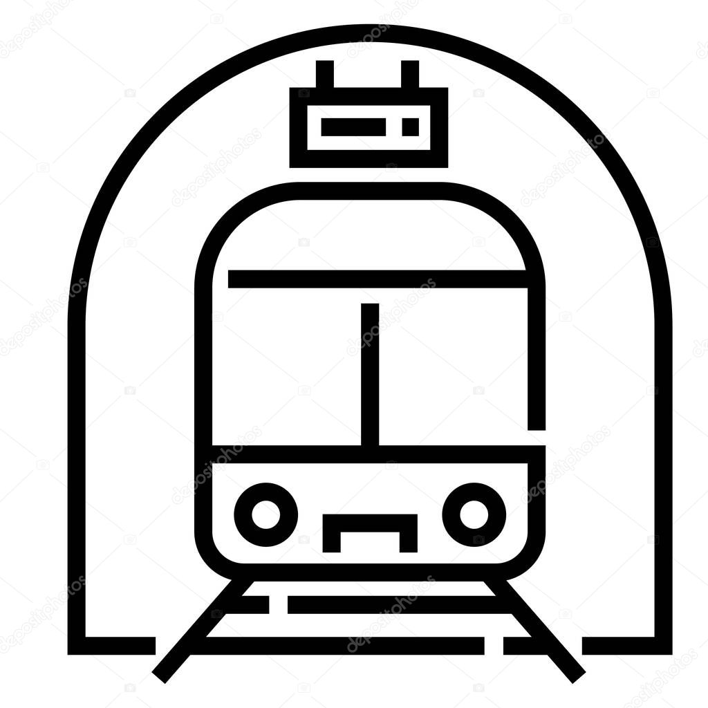 Train station Line illustration
