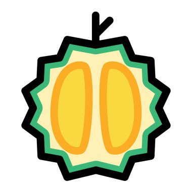 Durian yarım Linecolor illüstrasyon