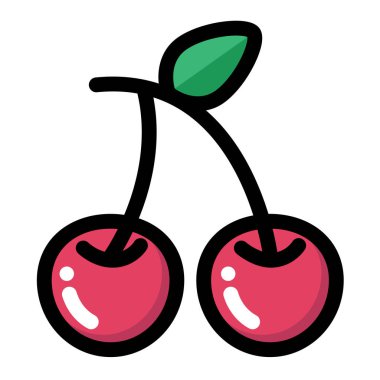 Kiraz Linecolor illüstrasyon