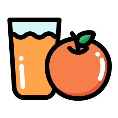 Portakal suyu Linecolor illüstrasyon