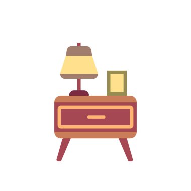 Başucu kabine düz simgesi