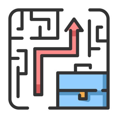 İş çözümü Linecolor illüstrasyon