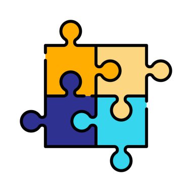 Jigsaw Linecolor illüstrasyon