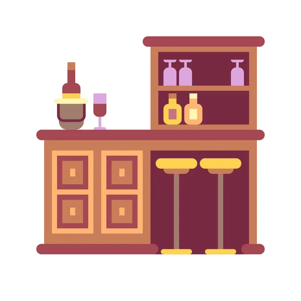 Home Bar Плоская икона — стоковый вектор