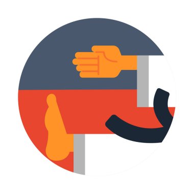 Taekwondo düz illüstrasyon