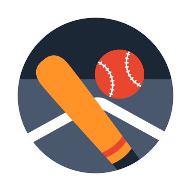 Beyzbol düz illüstrasyon