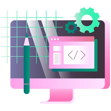 Web geliştirme degrade illüstrasyon