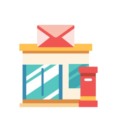 Postane düz illüstrasyon