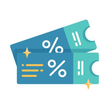 Kupon düz illüstrasyon