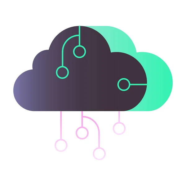 Illustration de gradient de cloud computing — Image vectorielle