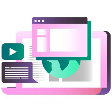 Web tarayıcı degrade illüstrasyon