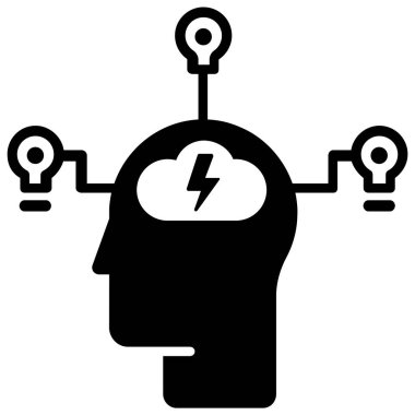 Yenilikçi zihin katı illüstrasyon