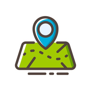 Harita çizgi renk simgesi