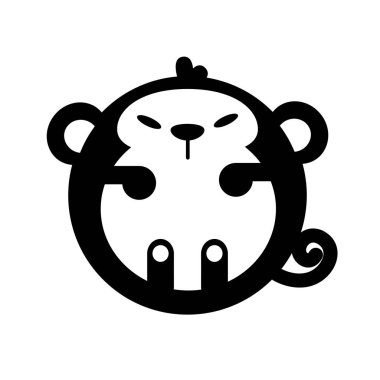 Maymun katı illüstrasyon