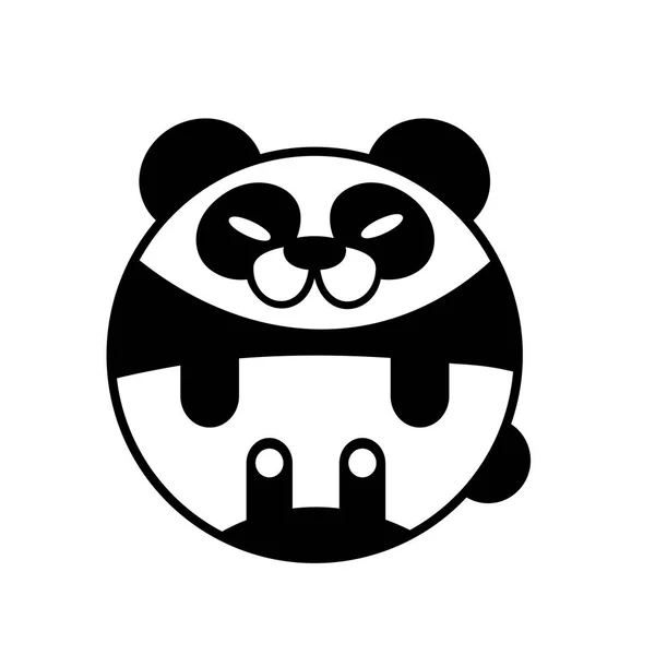Panda solide Illustration — Stockvektor