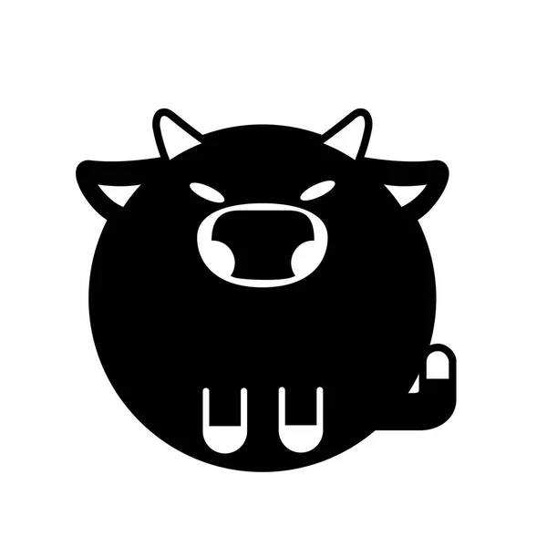 Bull Illustration solide — Image vectorielle