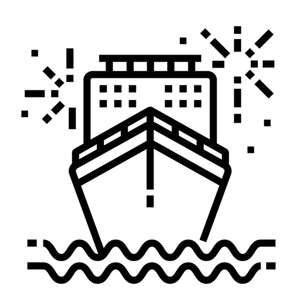 Cruise Line Icon — Stock Vector