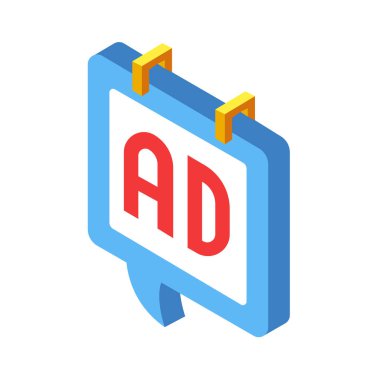 İzometrik çizimde reklam