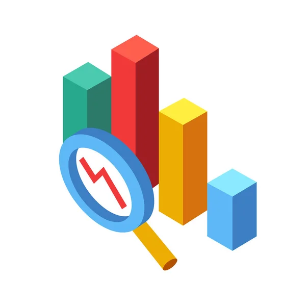 Analytic research Isometric Illustration — Stock Vector