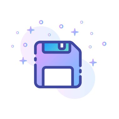 Disket Linecolor illüstrasyon