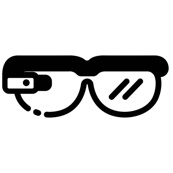 Óculos inteligentes Ilustração sólida —  Vetores de Stock