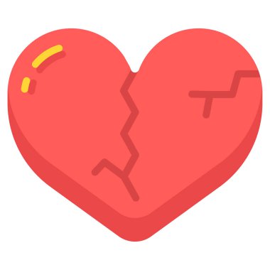 Kalbi kırık düz illüstrasyon