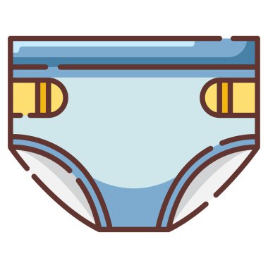 Çocuk bezi Linecolor illüstrasyon