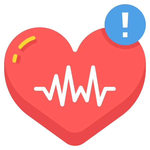 Alta frequenza cardiaca illustrazione piatta — Vettoriale Stock