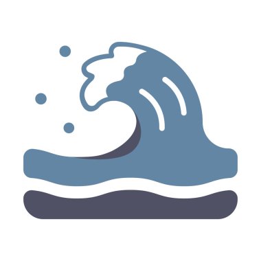Tsunami düz illüstrasyon