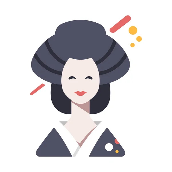 Geisha Flat illustration — Stock Photo, Image