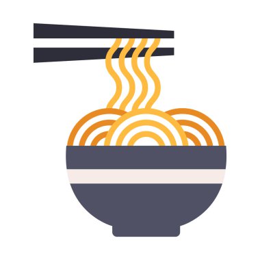 Ramen düz illüstrasyon