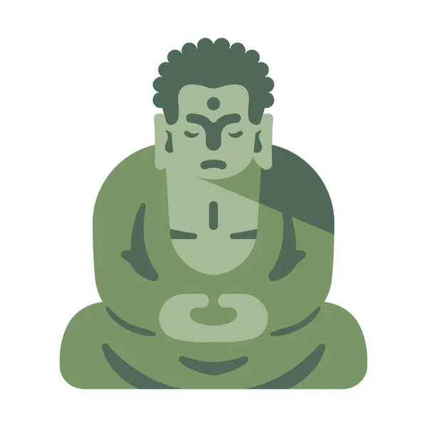 Velký Buddha plochý obrázek — Stock fotografie