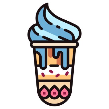 Dondurma Linecolor illüstrasyon